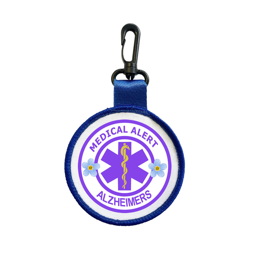 Medical Alert Alzheimer Tag Pull Bag Key Ring Keyring awareness