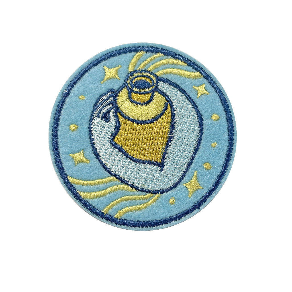 AQUARIUS Embroidery Patch Iron on or Sew on Zodiac STARSIGN astrology
