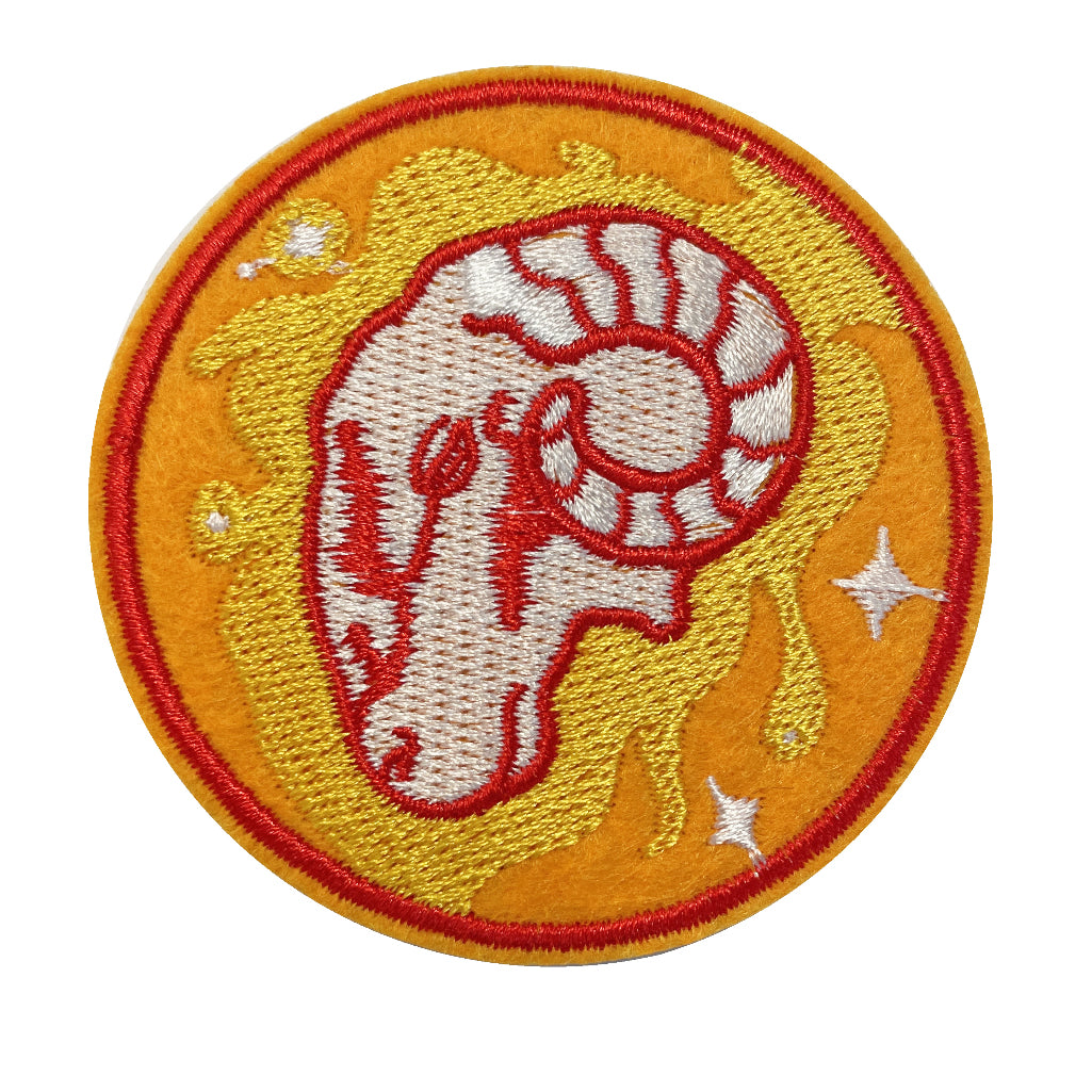 ARIES Embroidery Patch Iron on or Sew on Zodiac STARSIGN astrology