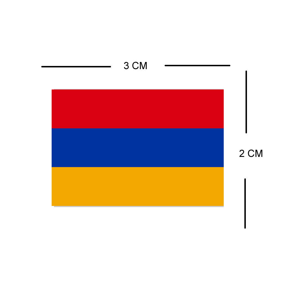 Set of 4 Armenia Flag Iron on Screen Print Transfers for Fabrics Armenian Flag