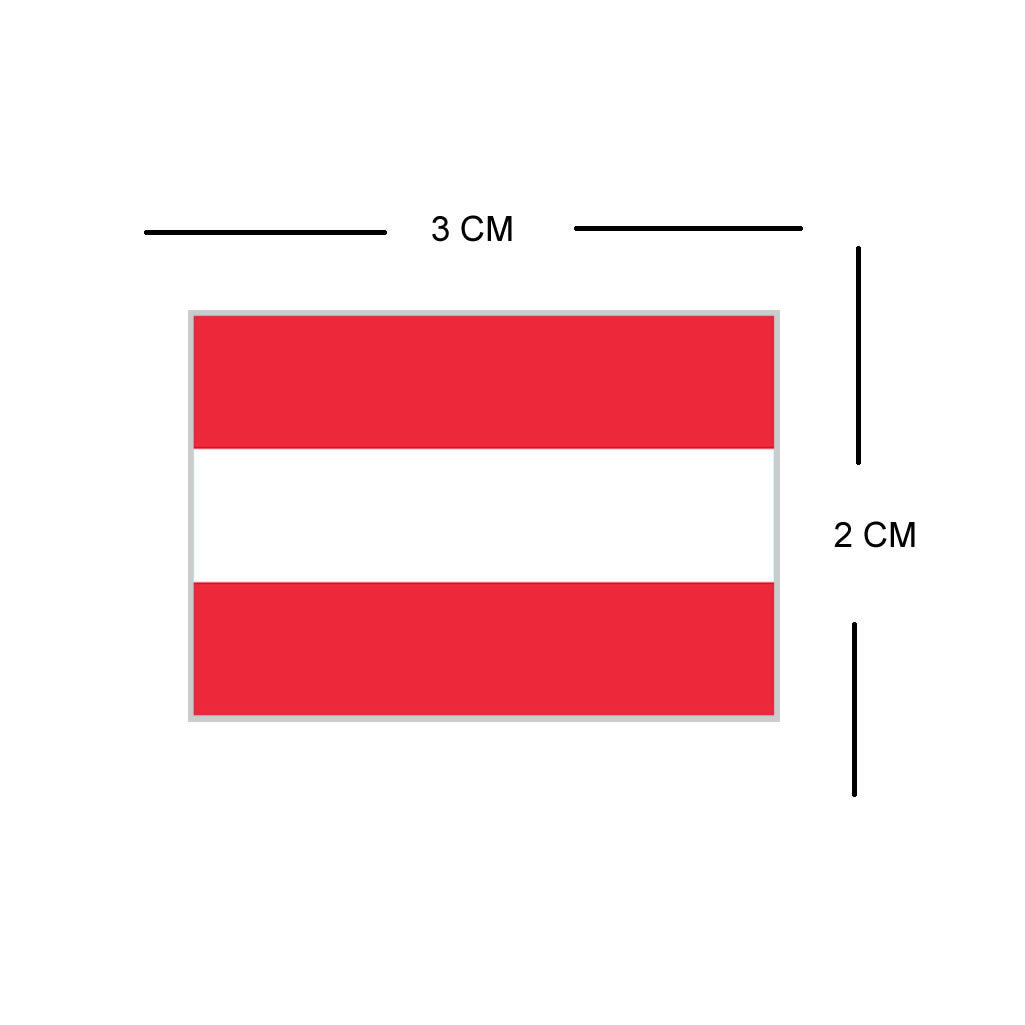 Set of 4 x AUSTRIA FLAG Iron on Screen Print for fabric Machine Washable Austrian Flag