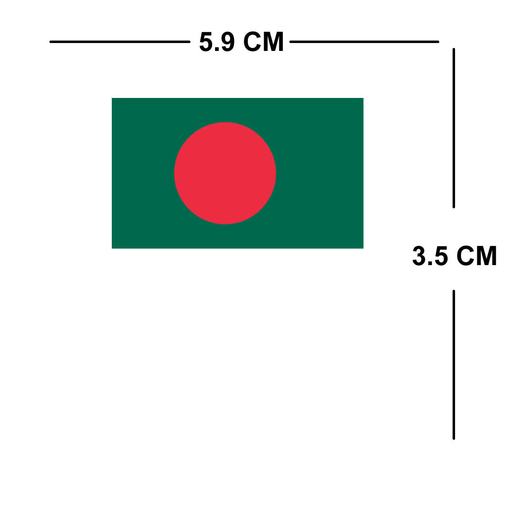 Set of 4 Bangladesh Flag Temporary Tattoo Waterproof Lasts 1 week Bangladeshi