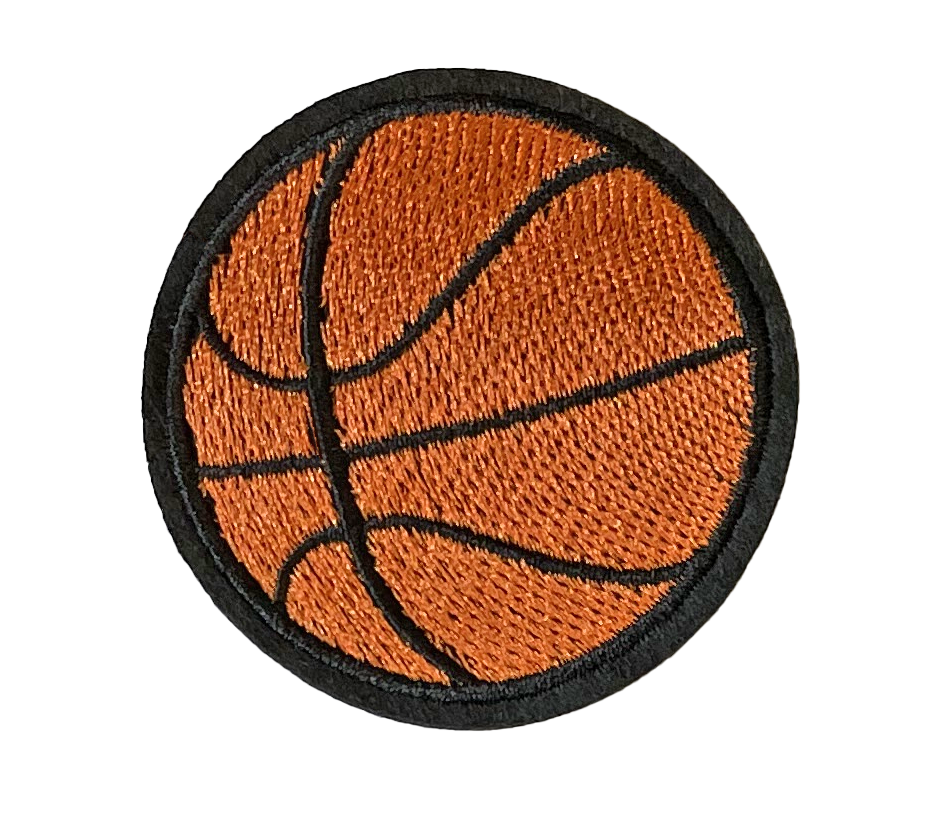 Basketball Embroidery Iron on or Sew on Patch sport Badge - Brand New