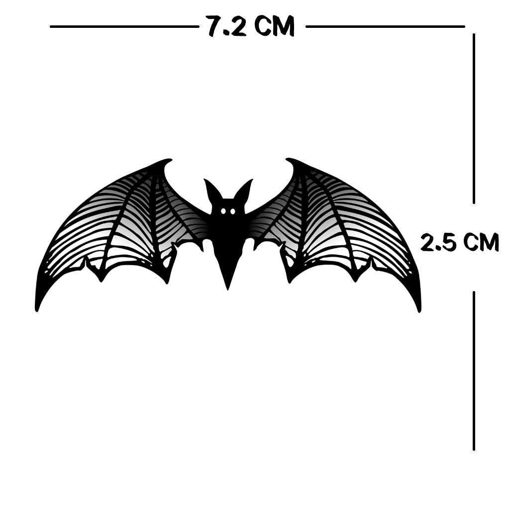 2 X Gothic Vampire Bat Iron on Screen Print Transfers for Fabrics Halloween Goth