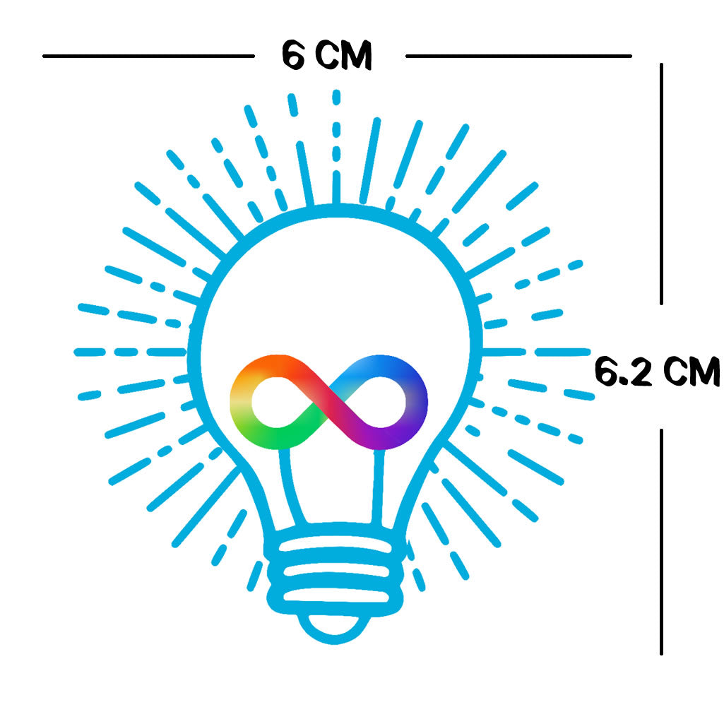Autism awareness Light it Up Blue Iron on Screen Print Transfers for Fabrics infinity light bulb symbolansfers for Fabrics Machine Washable patch (Copy)