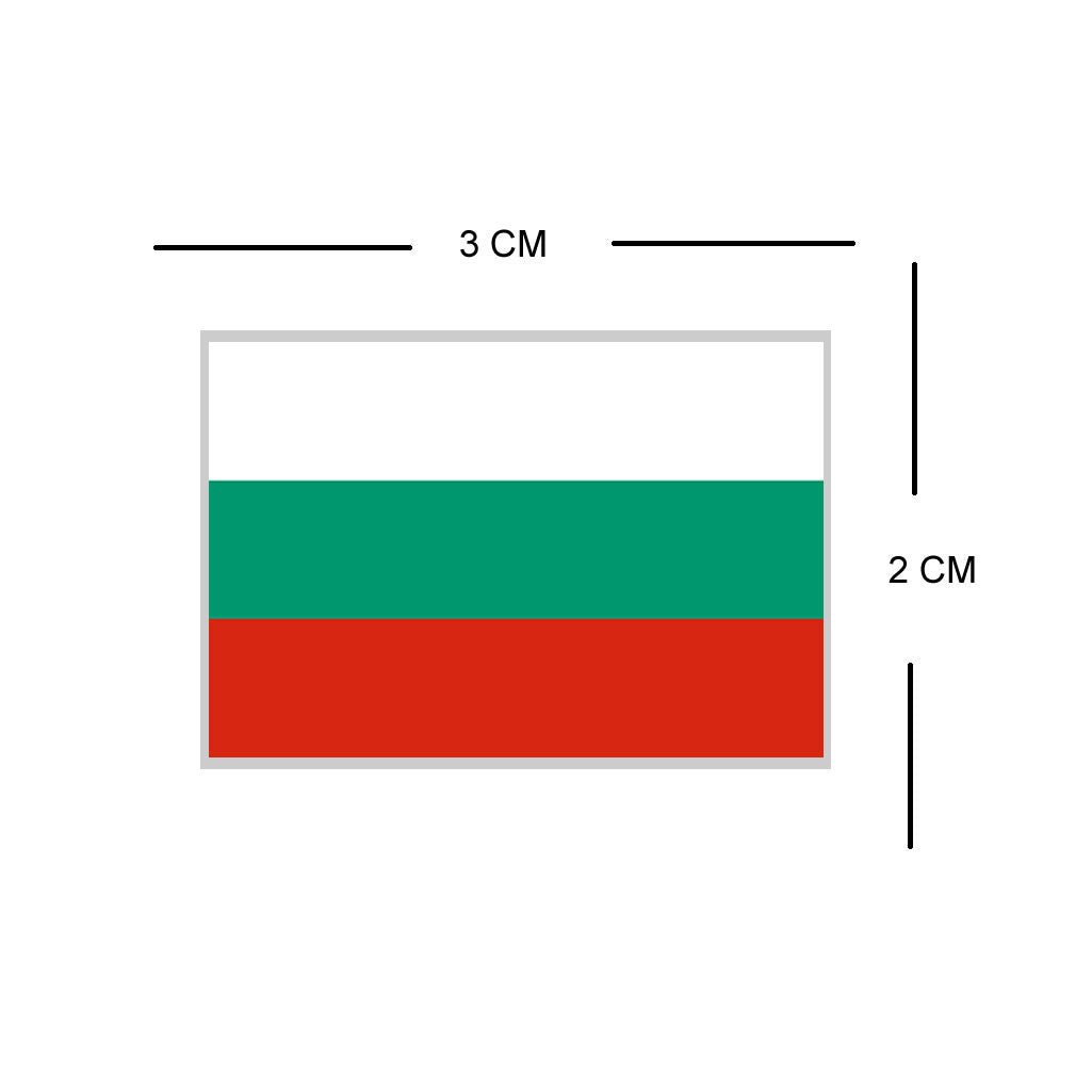 Set of 4 BULGARIA Flag Iron on Screen Print Transfers for Fabrics BULGARIAN
