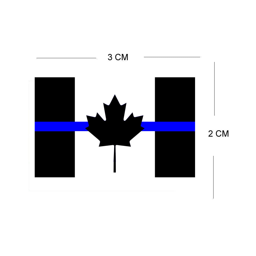 Set of 4 Canada Thin blue line FLAG Iron on Screen Print Transfers for Fabrics