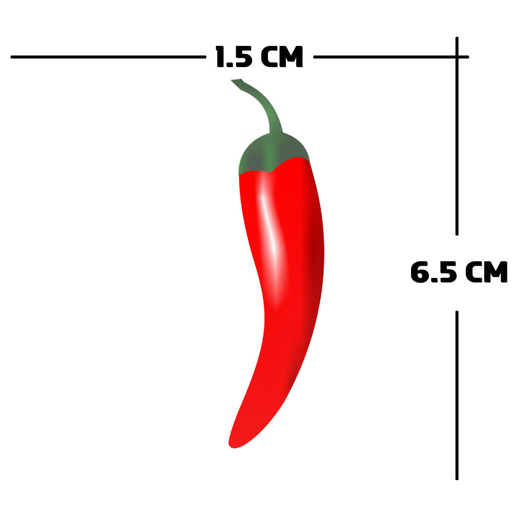 2 X Red Chilly Iron on DIY Screen Print Transfer patch for fabric chilis
