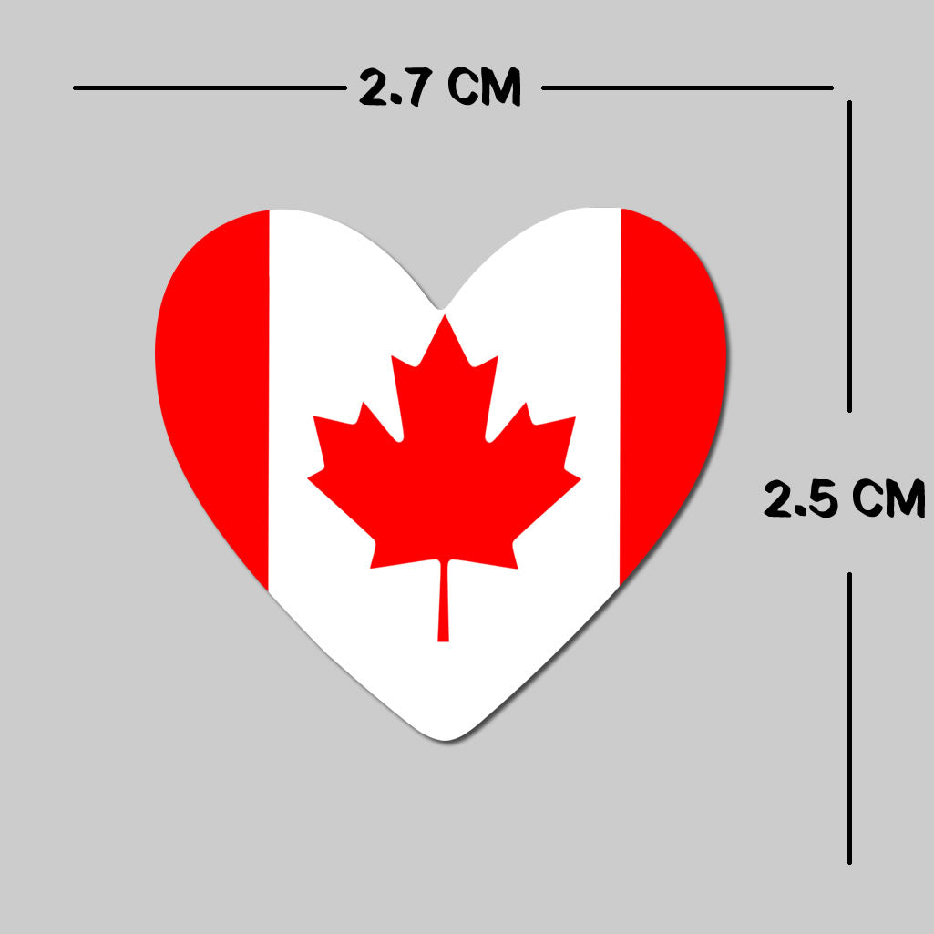 Set of 4 x Canada Flag Heart Iron on Transfer for fabric Canadian Team