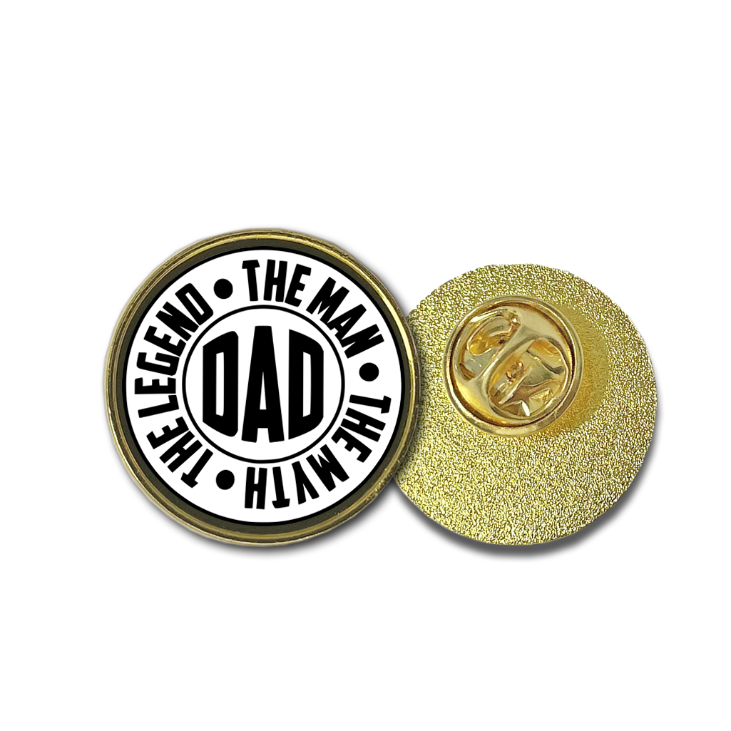 Dad badge Metal pins emblem man myth legend father's day gift