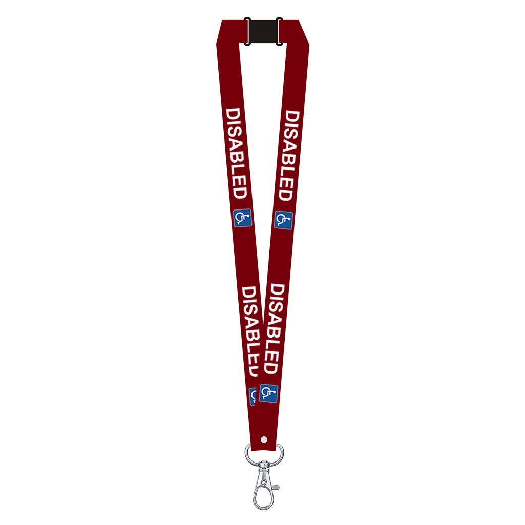 Disabled lanyard available for your medical condition neck strap hidden disability
