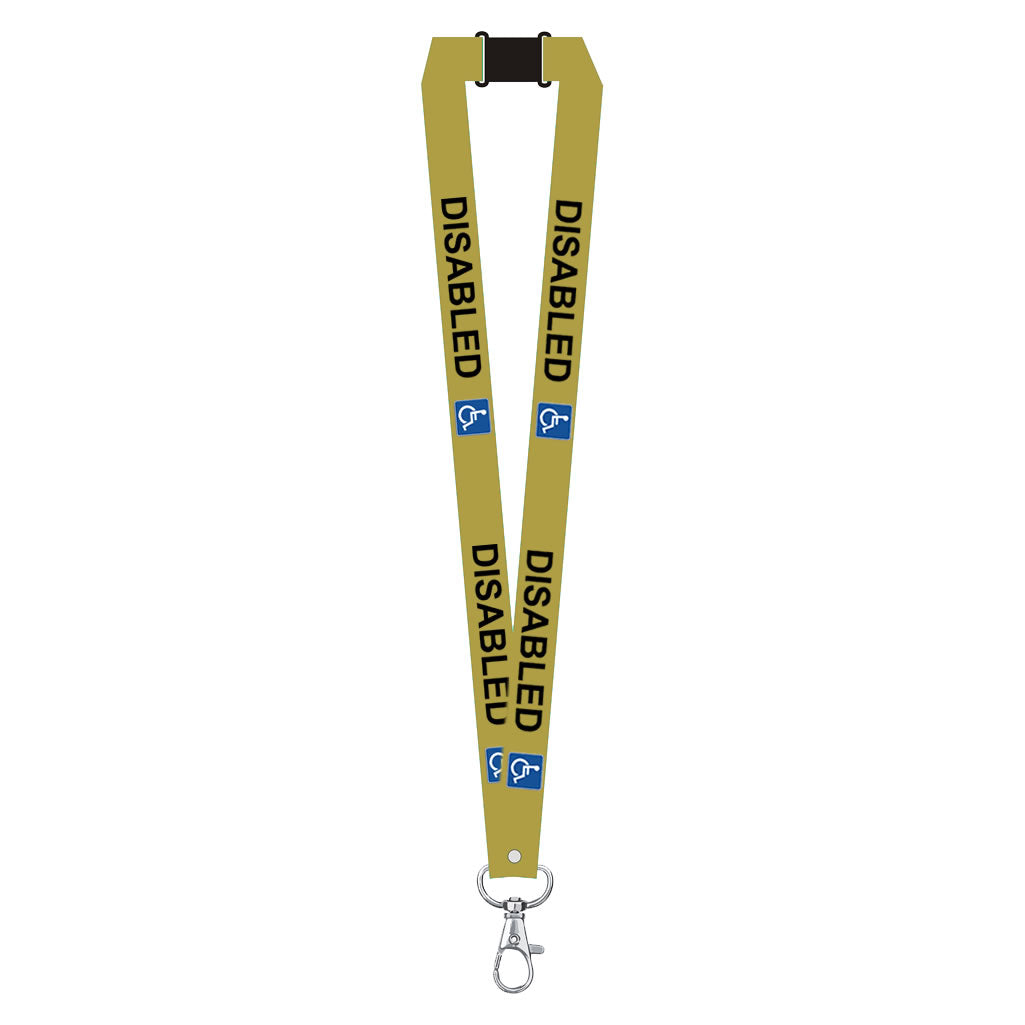 Disabled lanyard available for your medical condition neck strap hidden disability