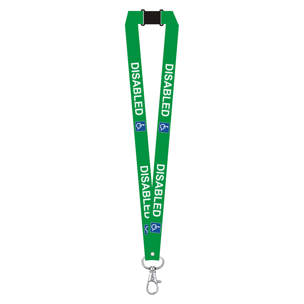 Disabled lanyard available for your medical condition neck strap hidden disability