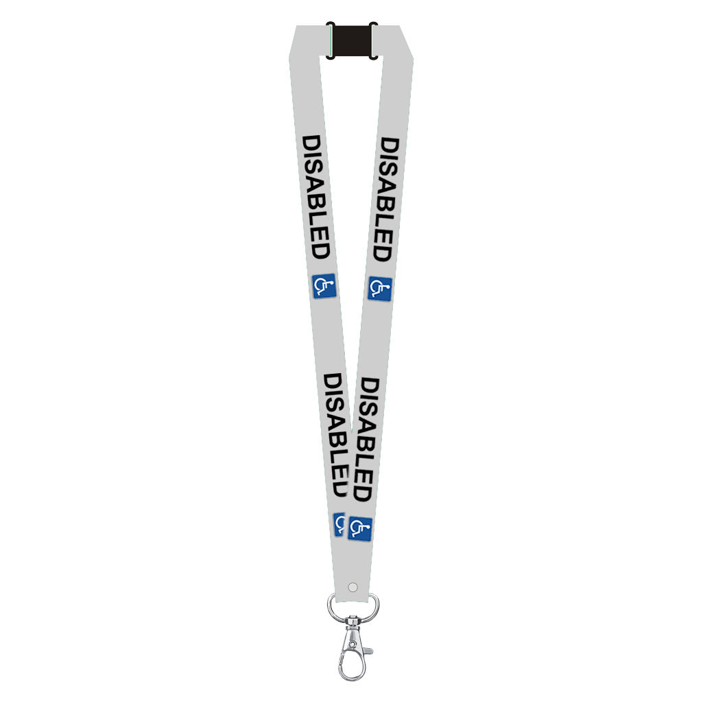Disabled lanyard available for your medical condition neck strap hidden disability