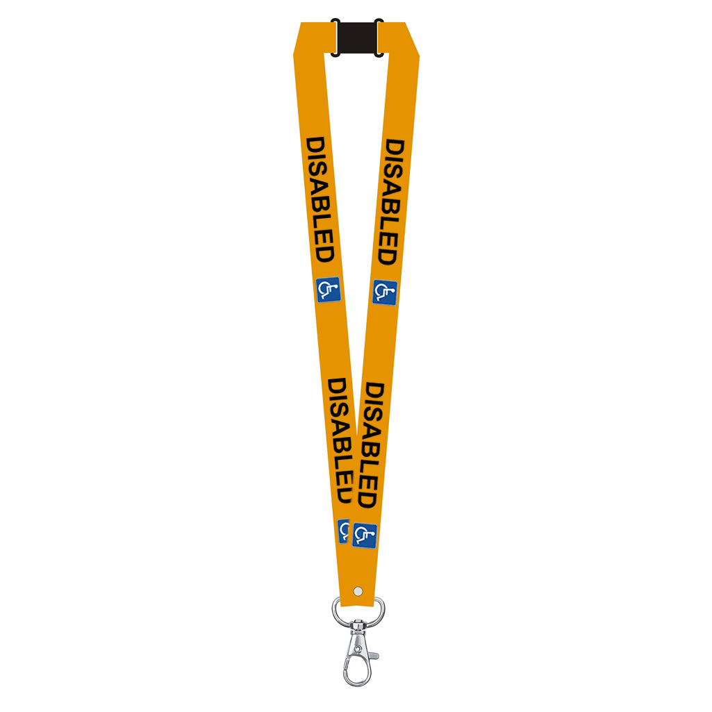 Disabled lanyard available for your medical condition neck strap hidden disability