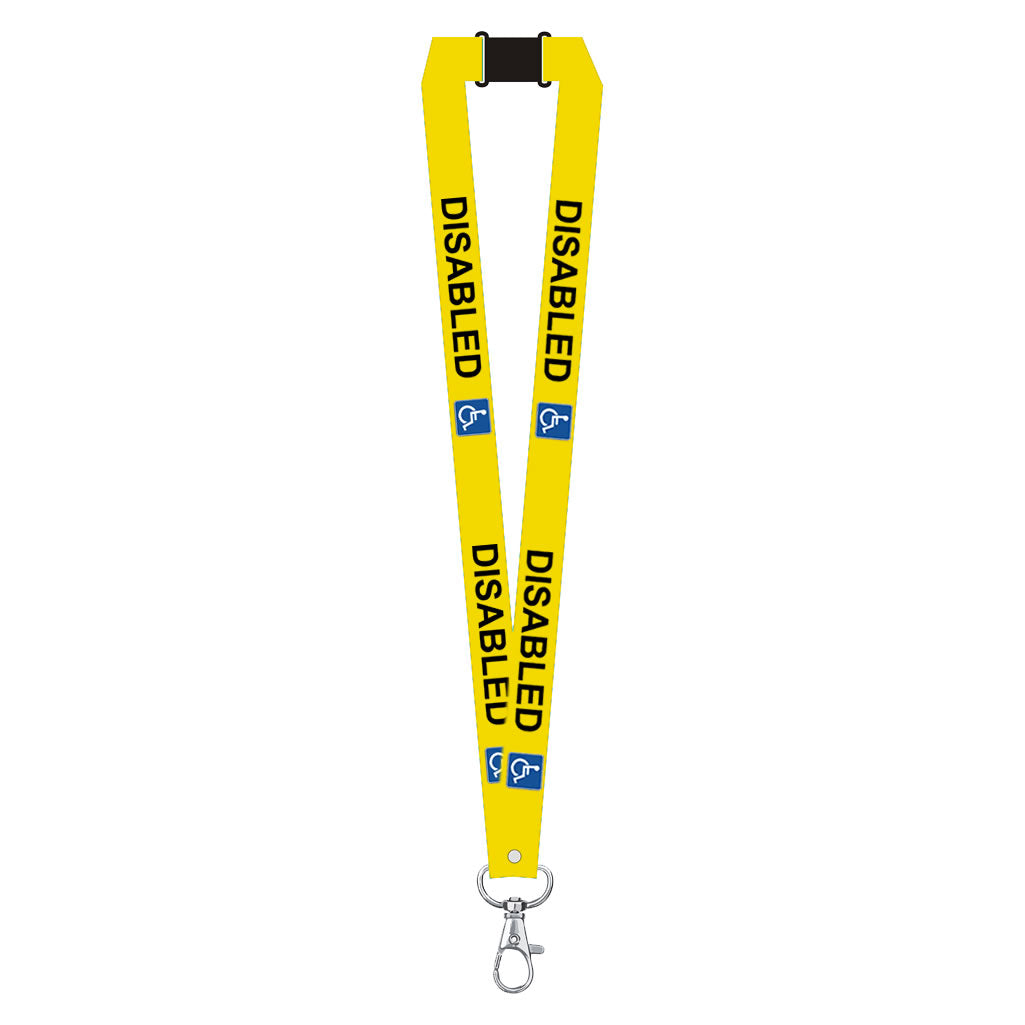 Disabled lanyard available for your medical condition neck strap hidden disability
