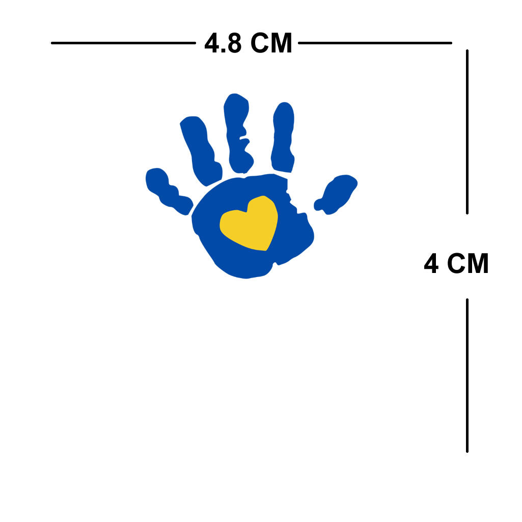2X Down syndrome awareness Temporary Tattoo Body art ribbon heart palm print