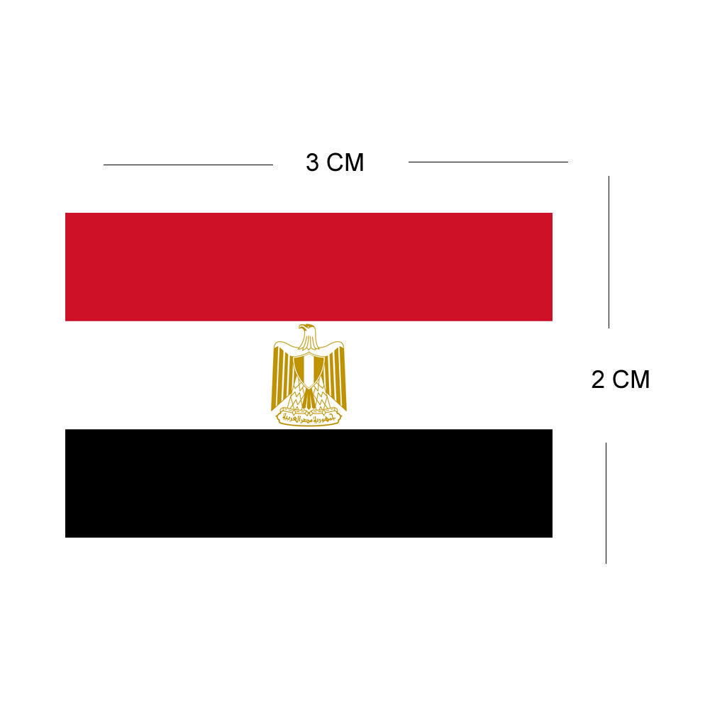 Set of 4 Egypt Flag Iron on Screen Print Transfers for Fabrics Machine Washable Egyptician Flag patch