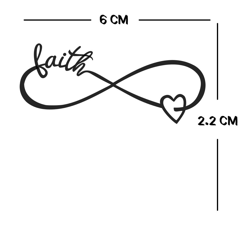Faith Temporary Tattoo Waterproof Lasts 1 week eternal love