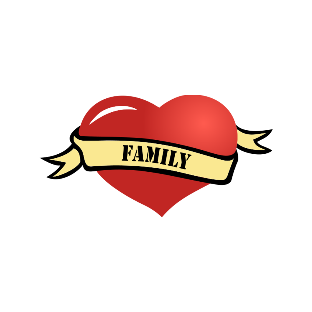 Family Heart TEMPORARY TATTOO lasts a week mother's father's day