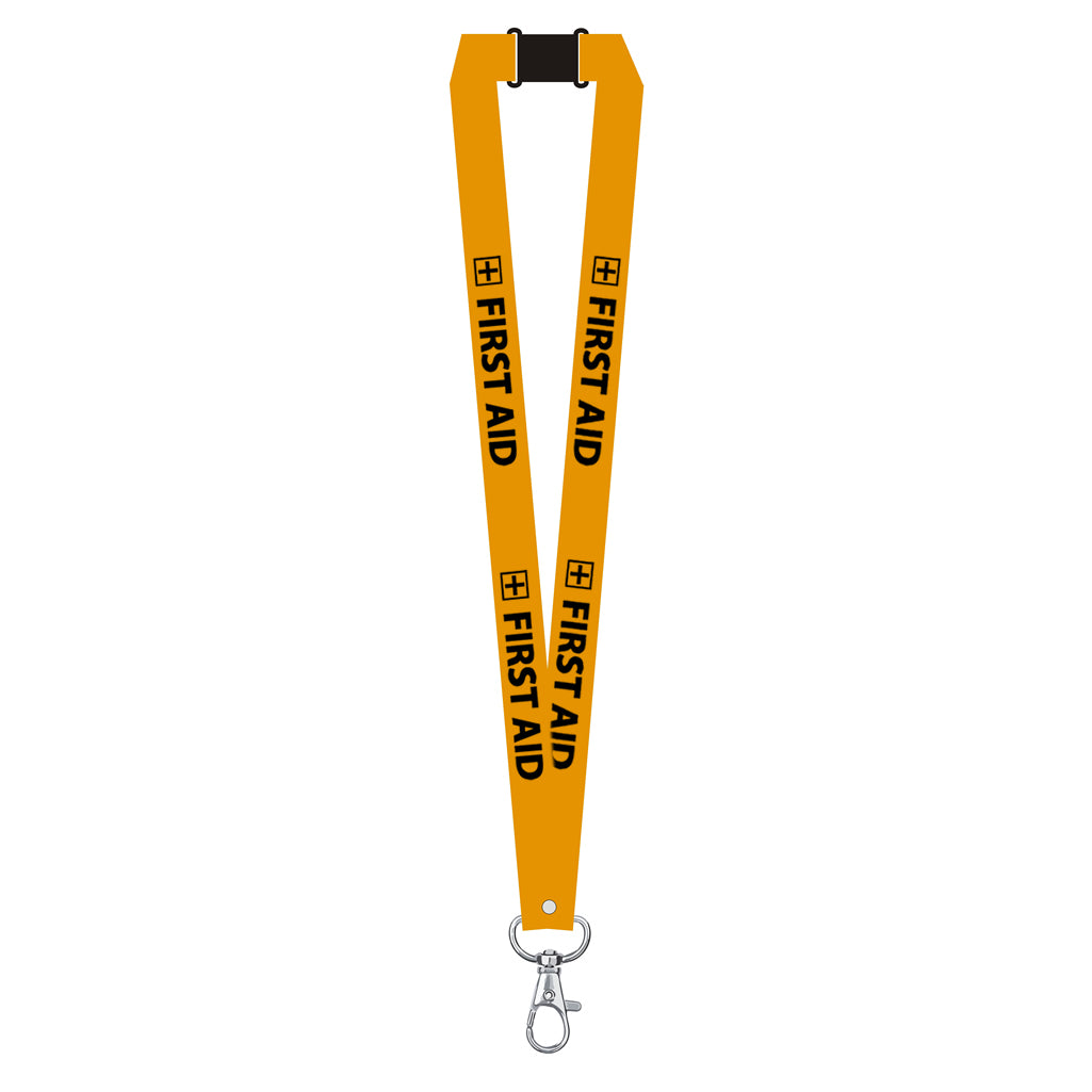 First Aid printed Lanyard neck strap, ID HOLDER included Safety Breakaway Clip UK Stock