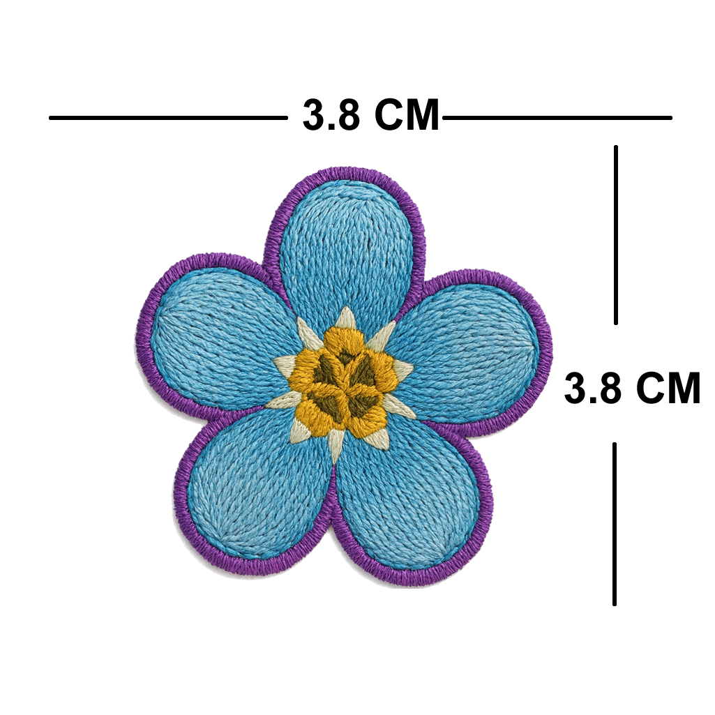 4 X Dementia Awareness Iron on Transfer for fabrics forget me not flower