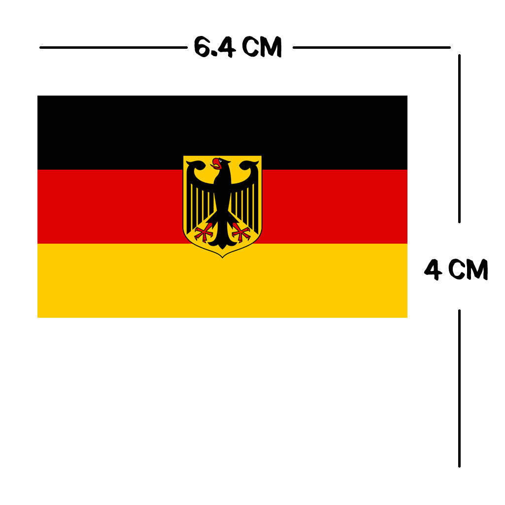 Set of 2 x GERMANY Flag Iron on Screen Print Transfers for Fabrics German Eagle