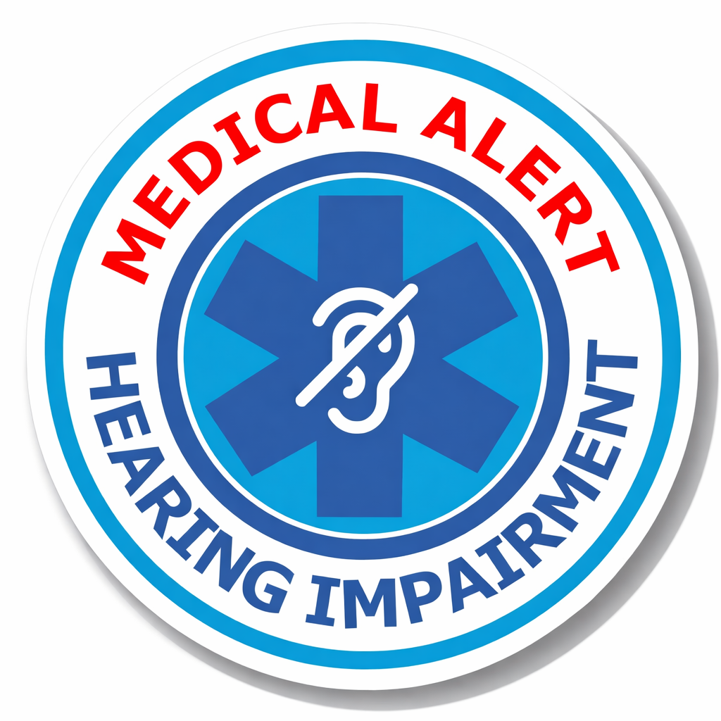 4 PACK Hearing Impairment loss awareness waterproof Matte vinyl sticker