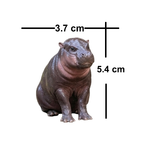 5 Pack Pygmy Hippo Waterproof Matte Vinyl Sticker Paper – Moo Deng Cute Animal Stickers