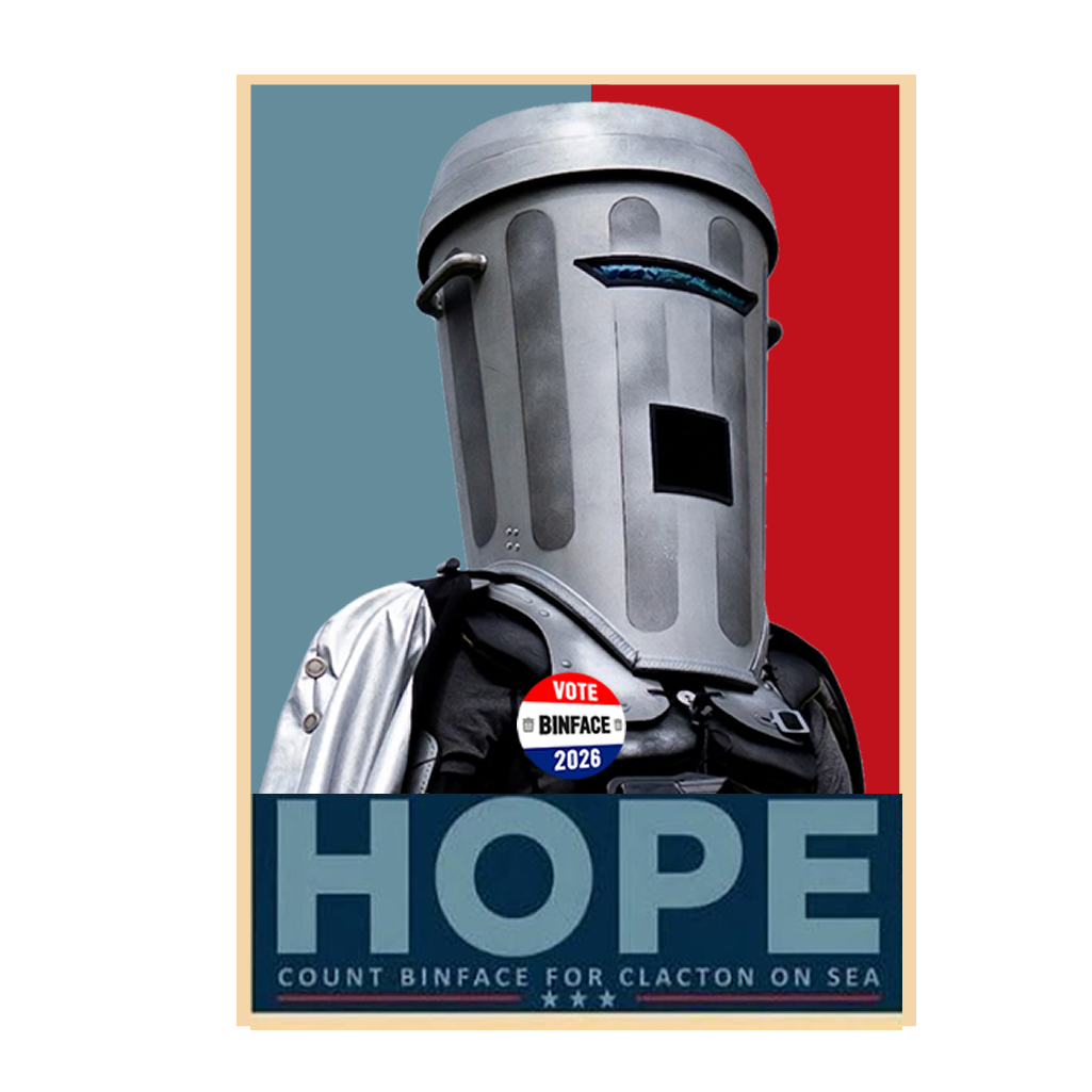 Ray of Hope Count Binface Waterproof Vinyl Matte Sticker Label, 4 Pack