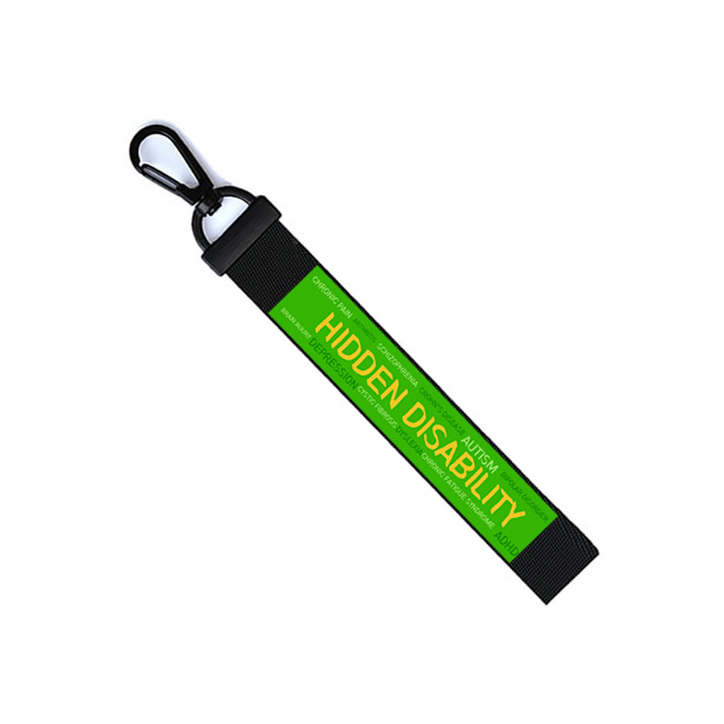 HIDDEN DISABILITY Chain Keyring Luggage Tag Zipper Pull Bag Key Ring