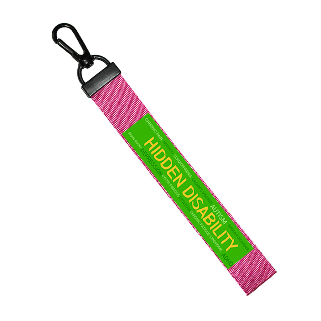 HIDDEN DISABILITY Chain Keyring Luggage Tag Zipper Pull Bag Key Ring