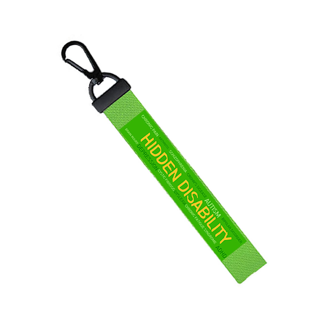HIDDEN DISABILITY Chain Keyring Luggage Tag Zipper Pull Bag Key Ring