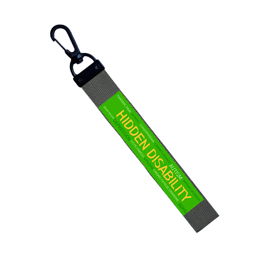 HIDDEN DISABILITY Chain Keyring Luggage Tag Zipper Pull Bag Key Ring