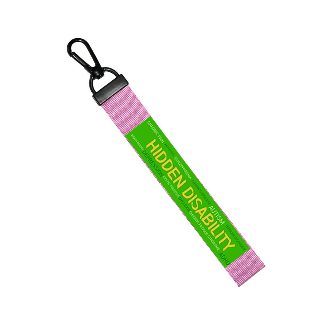 HIDDEN DISABILITY Chain Keyring Luggage Tag Zipper Pull Bag Key Ring