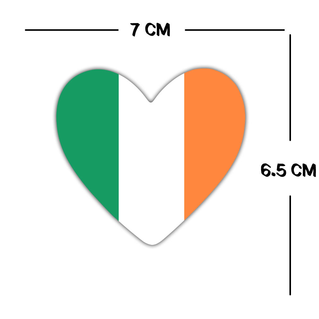 Ireland Flag Heart Iron on Transfer for fabric Irish Team Support