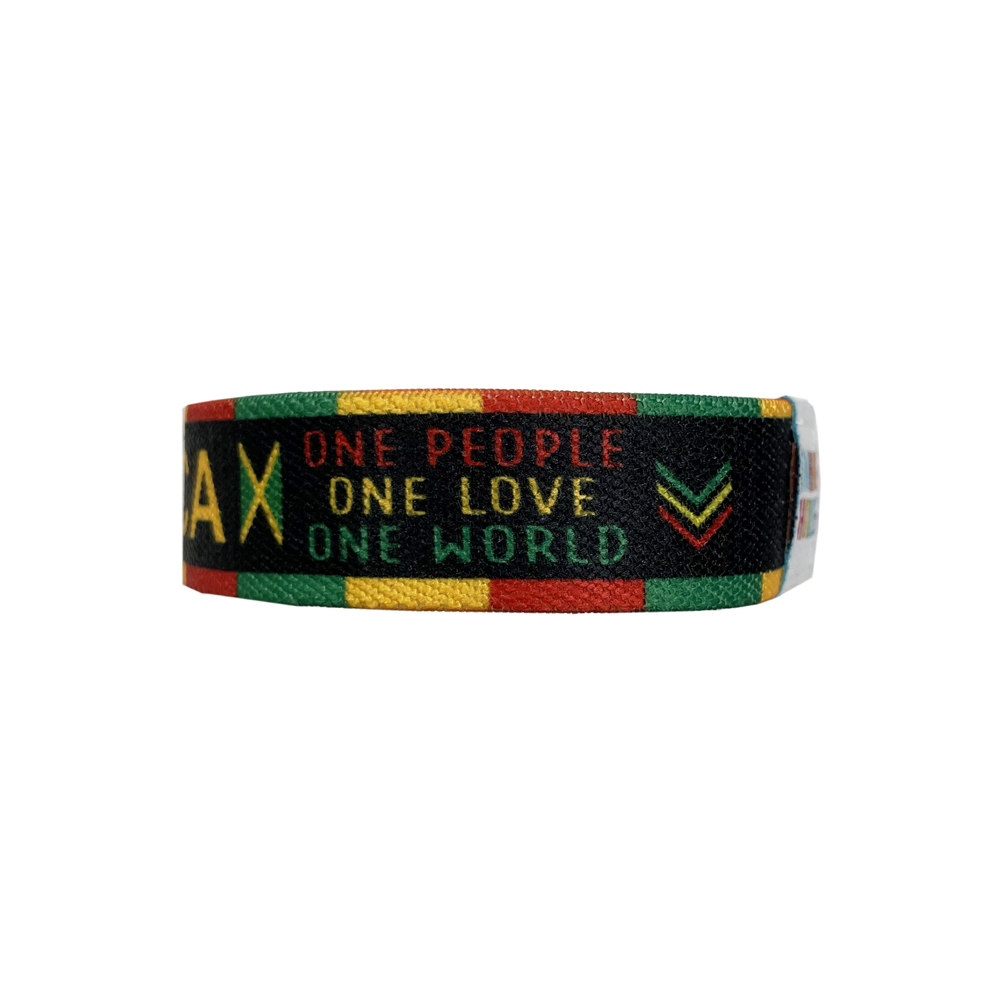 Jamaica elastic Wrist band pink ribbon wristband Jamaican flag one love rasta
