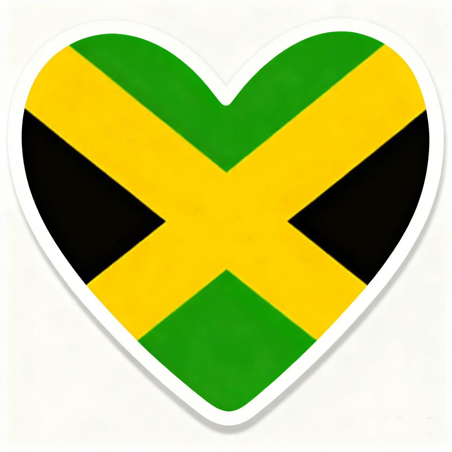 4 PACK Jamaica Flag heart waterproof Matte vinyl sticker paper Jamaican Team