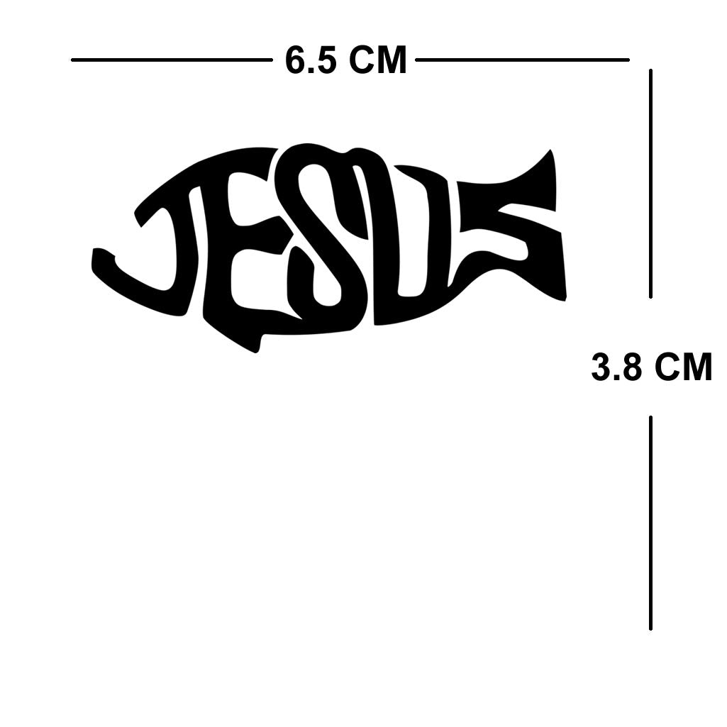 Jesus Fish Symbol Temporary Tattoo Body art Christian Christ Cross