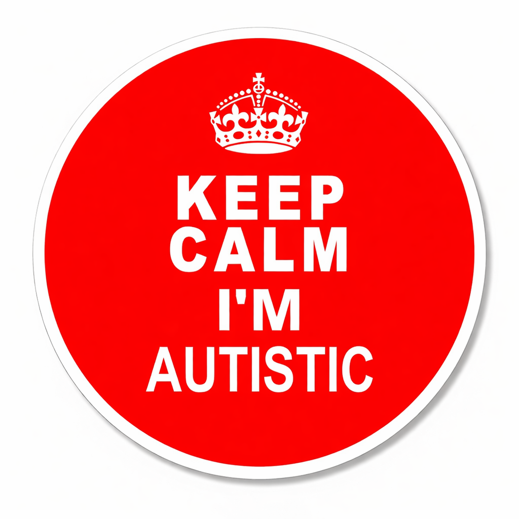 Keep Calm I'm Autistic Waterproof Matte vinyl Sticker Pack (4 pcs) autism awareness