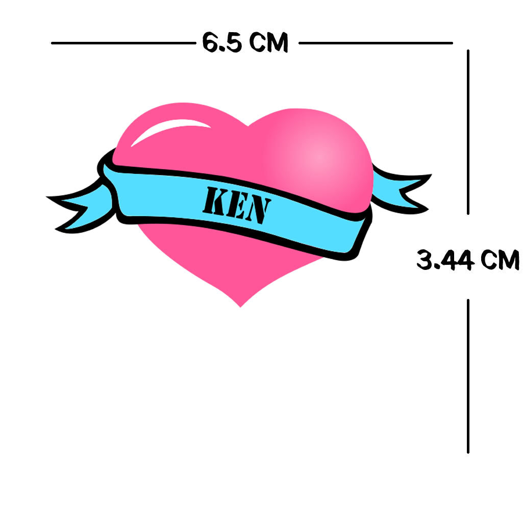 Ken Forever love small Heart Temporary Tattoo eternal love boy friend lover