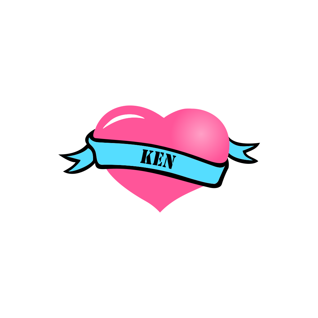 Ken Forever love small Heart Temporary Tattoo eternal love boy friend lover