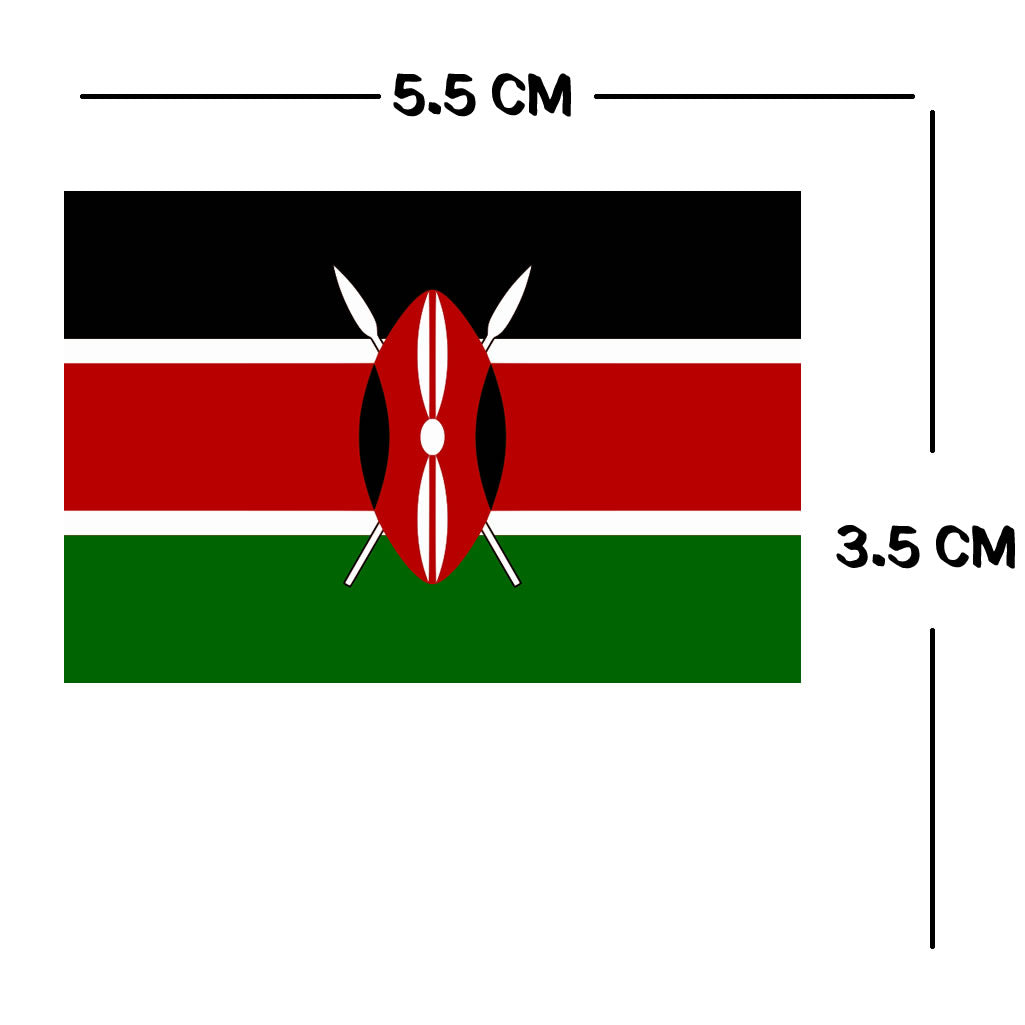 Set of 4 x Kenya Flag Temporary Tattoo Waterproof Kenyan Flag