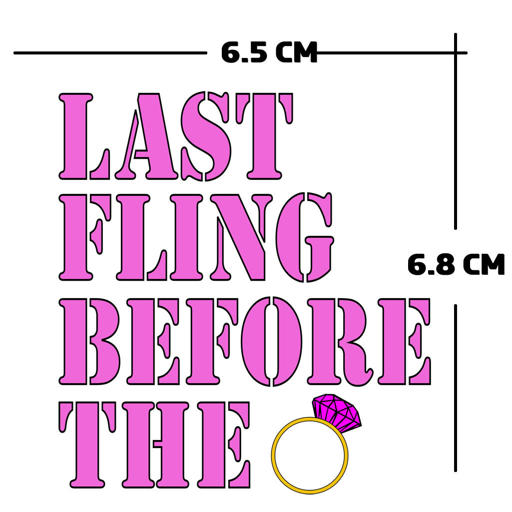 Last Fling Before the ring TEMPORARY TATTOO hen night wedding