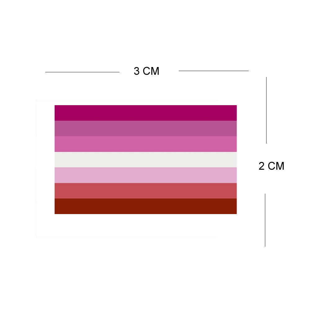 Set of 4 Lesbian Flag Iron on Screen Print Transfers for Fabrics lgbt pride Flag