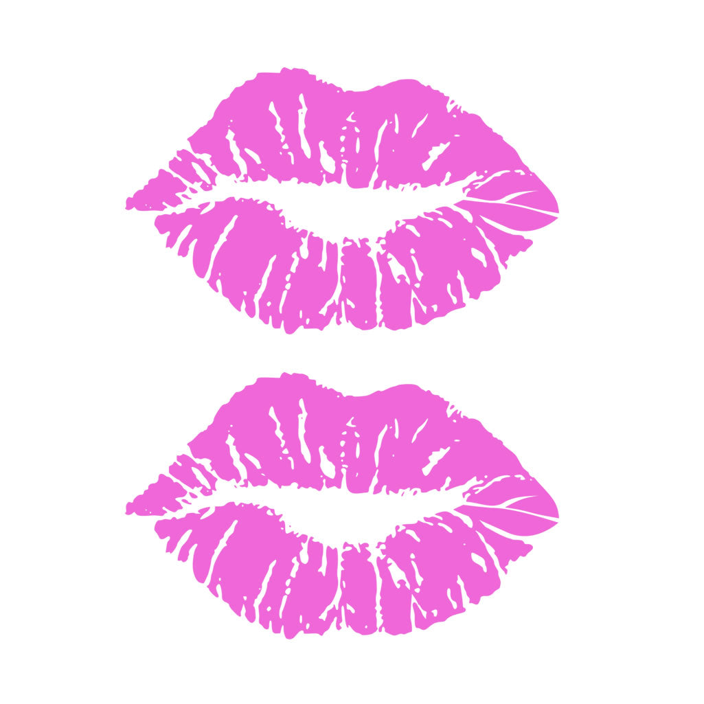 2 x PINK Lips TEMPORARY TATTOO Love bite Kiss mark Valentines day