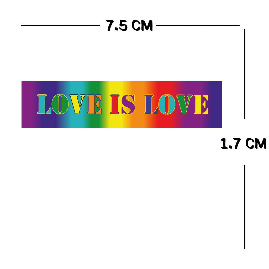 Set of 2 x Love is love Iron on Transfer for fabric LGBTQ gay pride month human