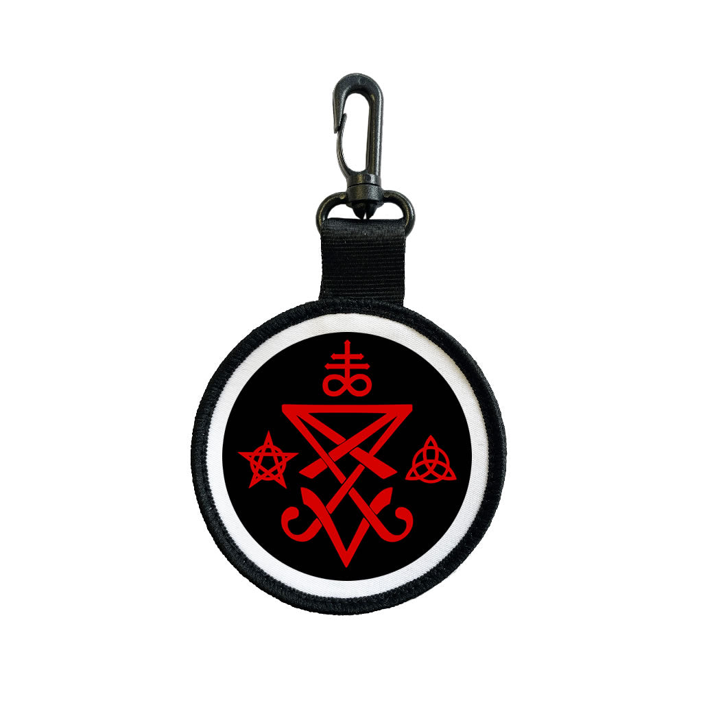 Sigil of Lucifer Luggage Tag Pull Bag Key Ring Keyring devil witchcraft