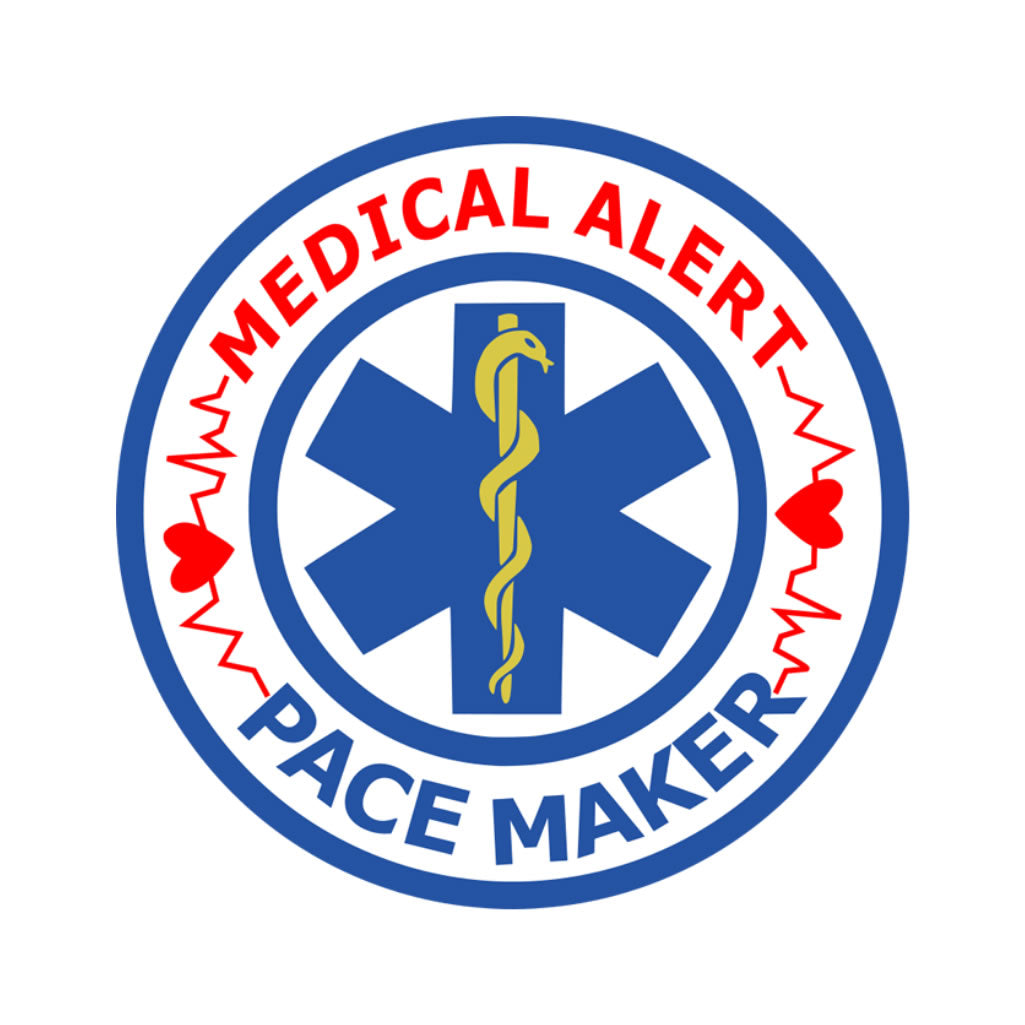Medical Alert Pace Maker Iron on Transfer for fabrics heart patient