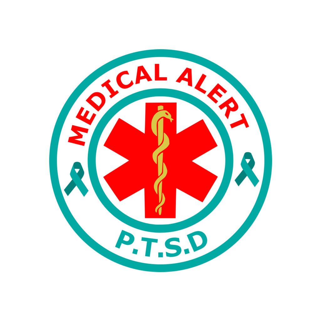 Medical Alert PTSD Iron on Transfer for fabrics awareness green ribbon